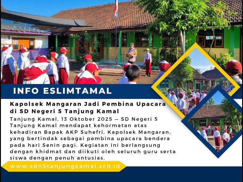 Kapolsek Mangaran Jadi Pembina Upacara di SD Negeri 5 Tanjung Kamal