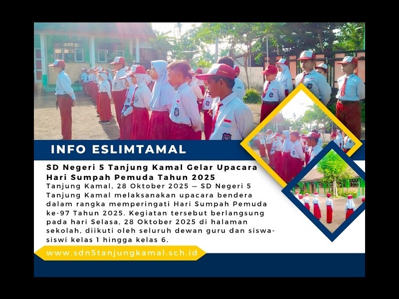 SD Negeri 5 Tanjung Kamal Gelar Upacara Hari Sumpah Pemuda Tahun 2025